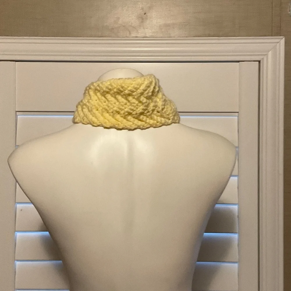 Yellow Knitted Hair Accessory